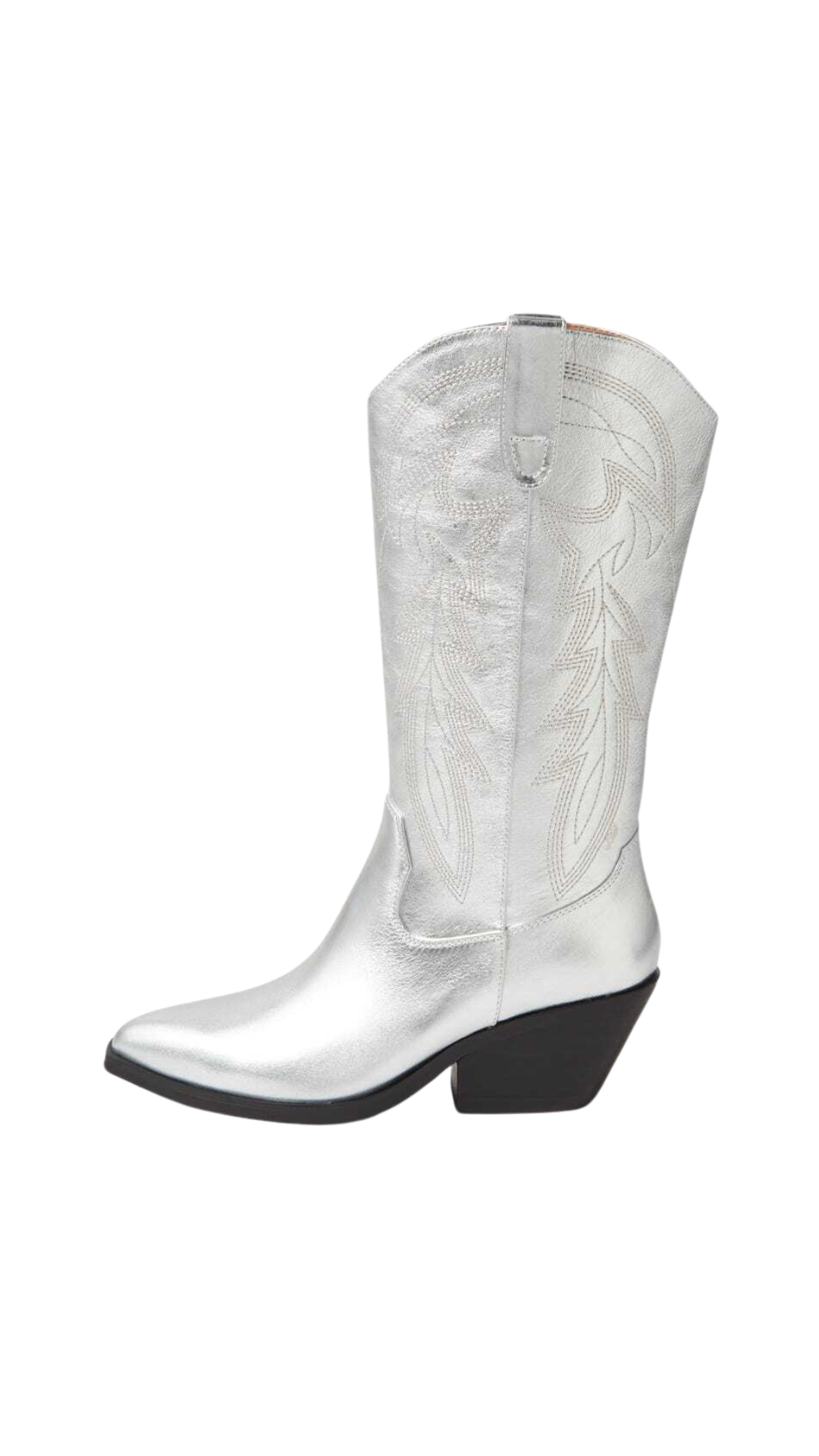 Mollini Riding Cowboy Boots - Silver