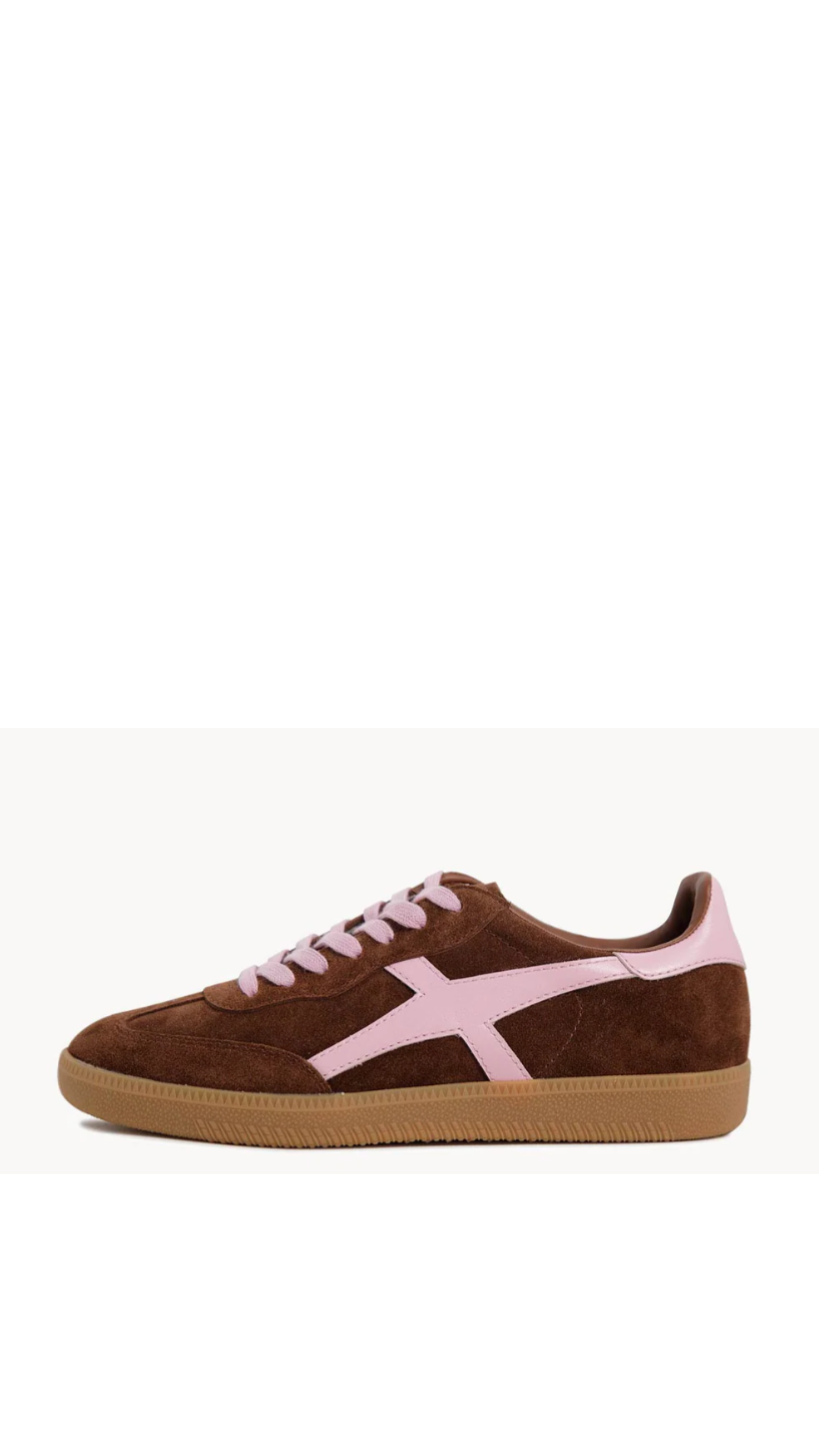 Goodsole 2001 Crossroads - Coffee Soft Suede/Candy Pink Leather