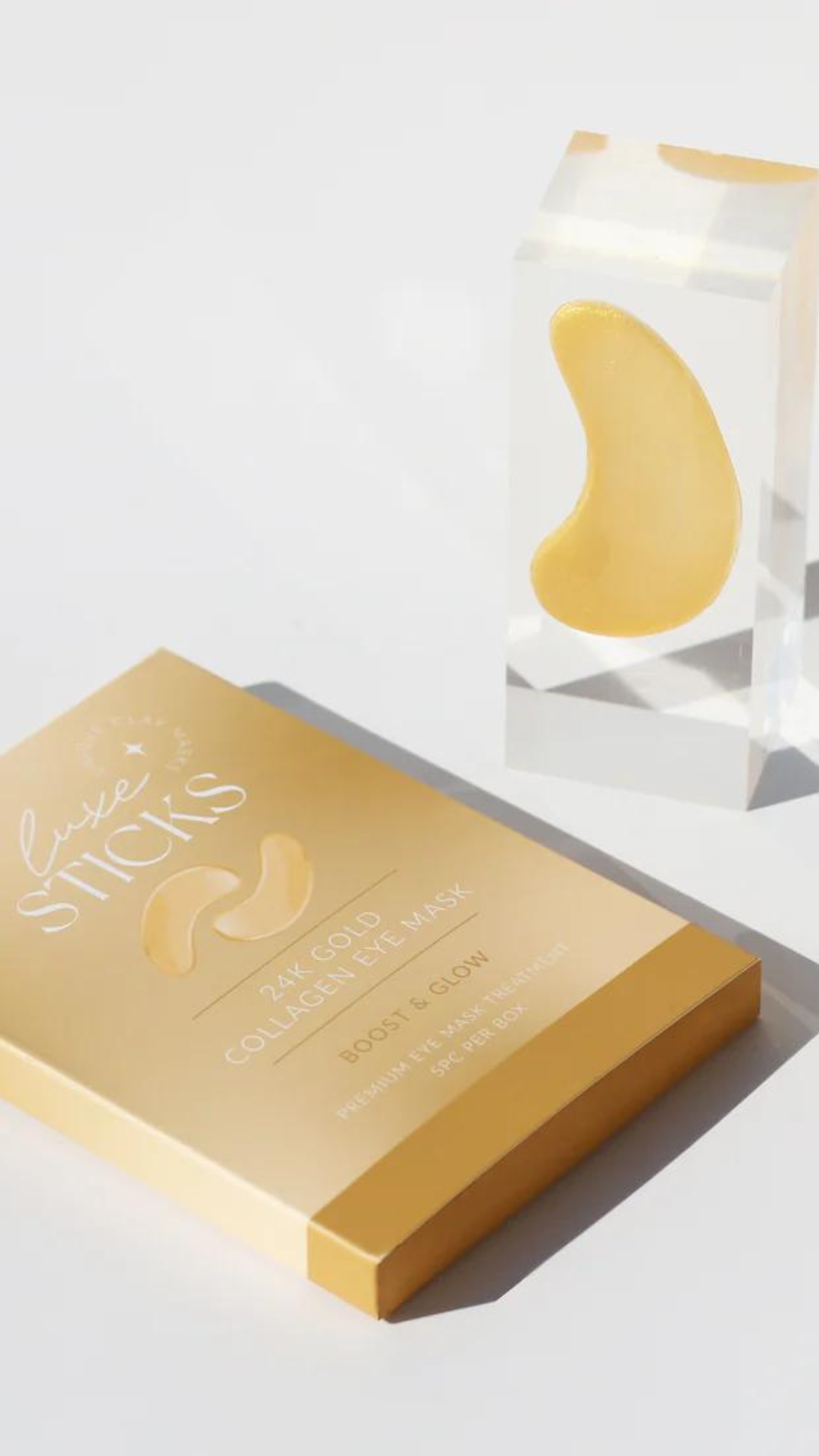 Luxesticks - 24K Gold & Collagen Crystal Eye Mask