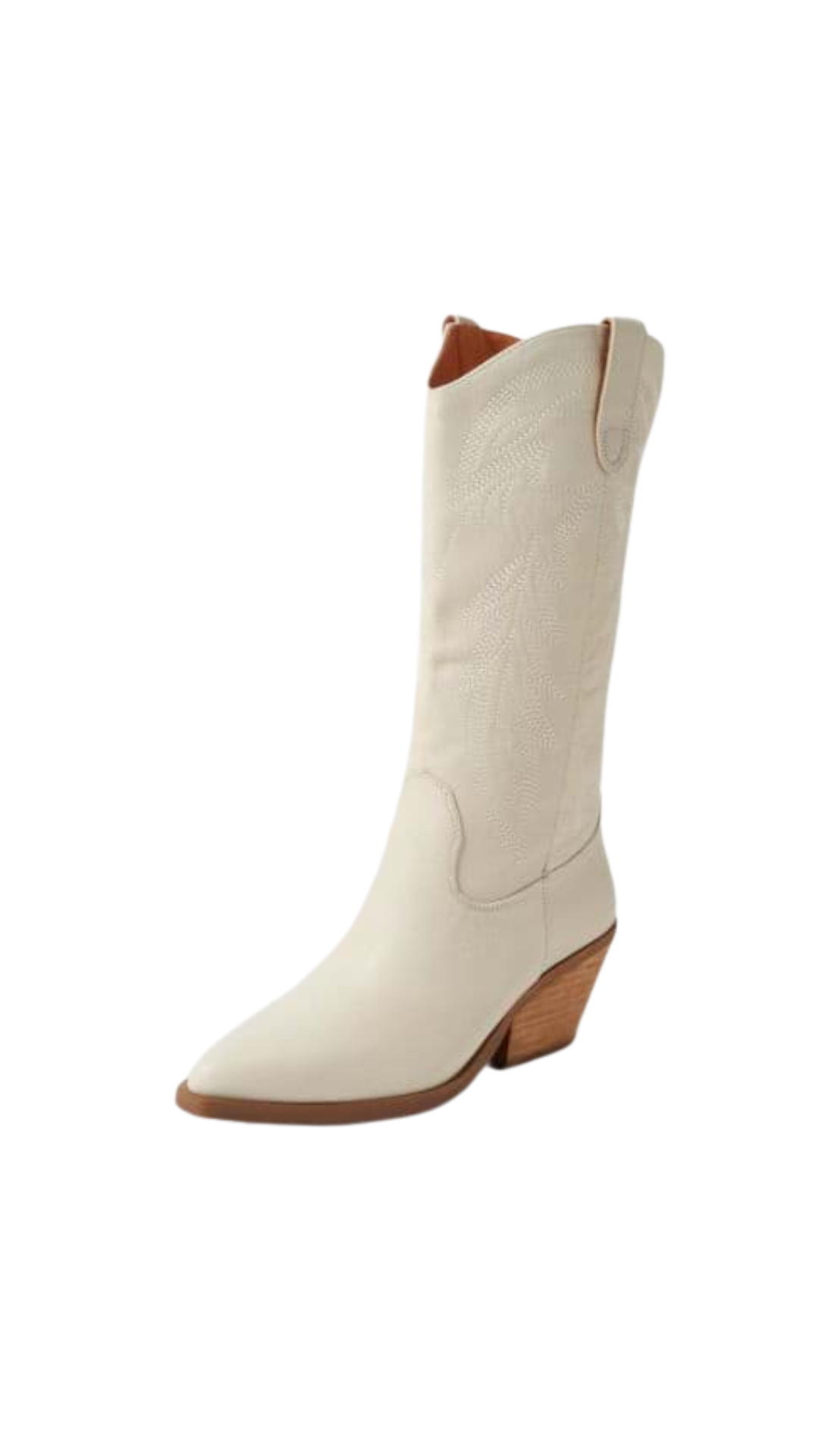 Mollini Riding Cowboy Boots - Oatmeal Milk