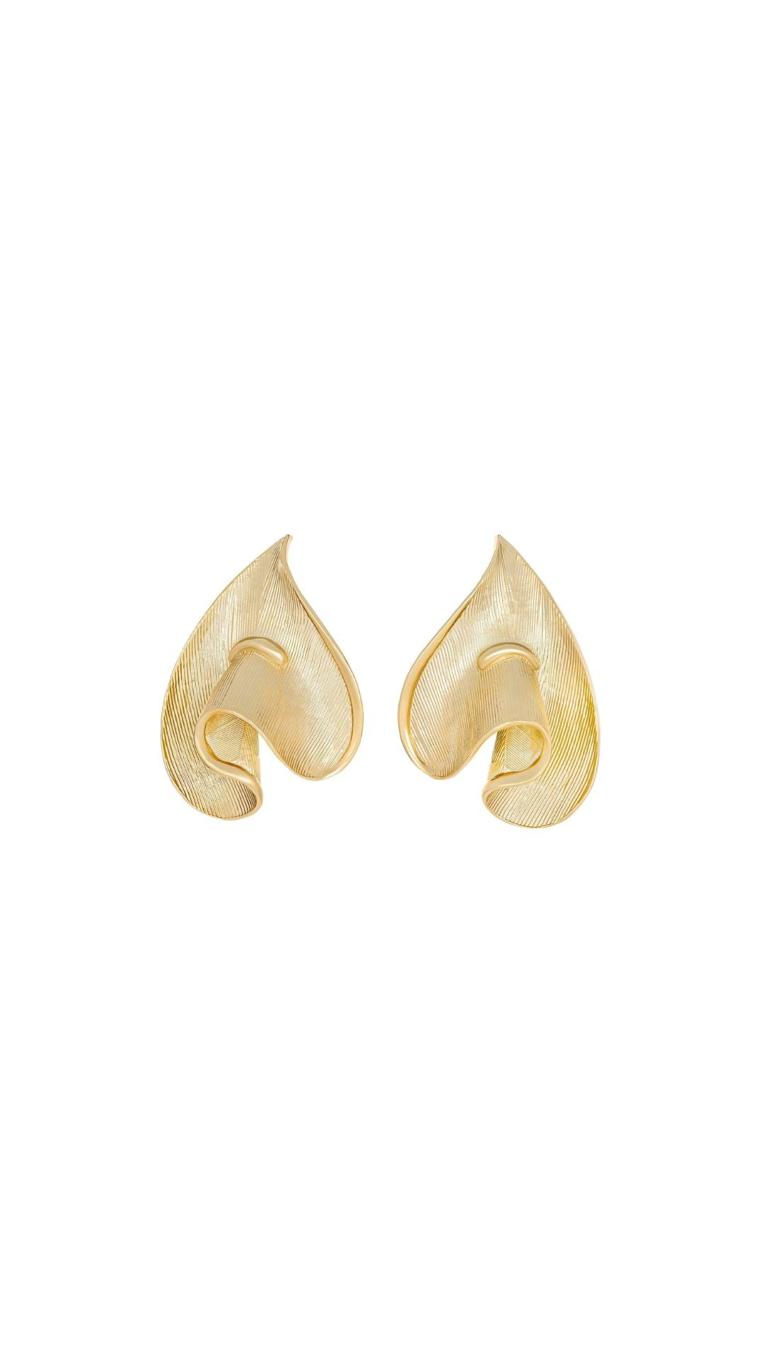Kitte Centrefold Earrings - Gold