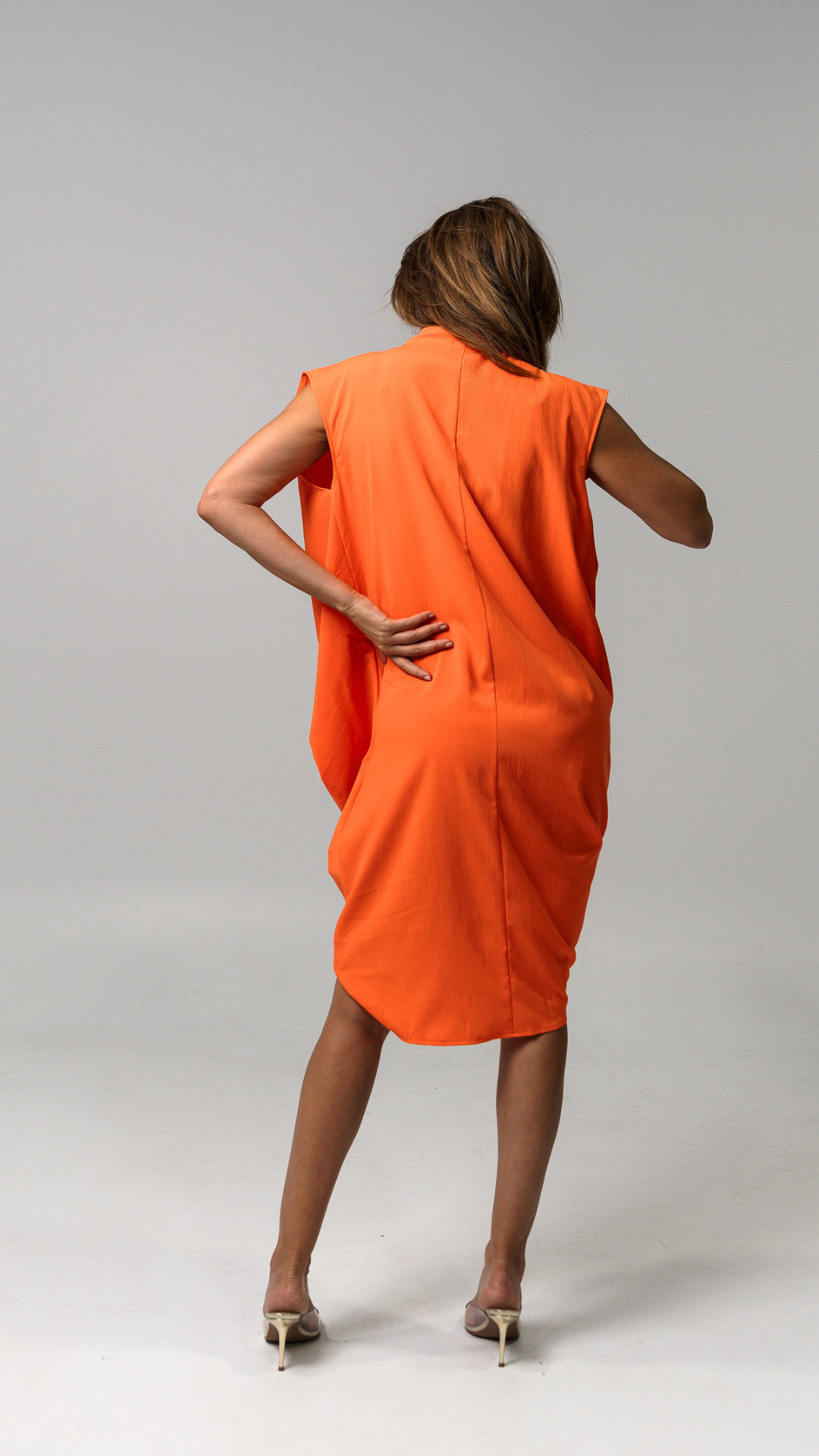 Amy "Tummy Hidden" Dress - Orange