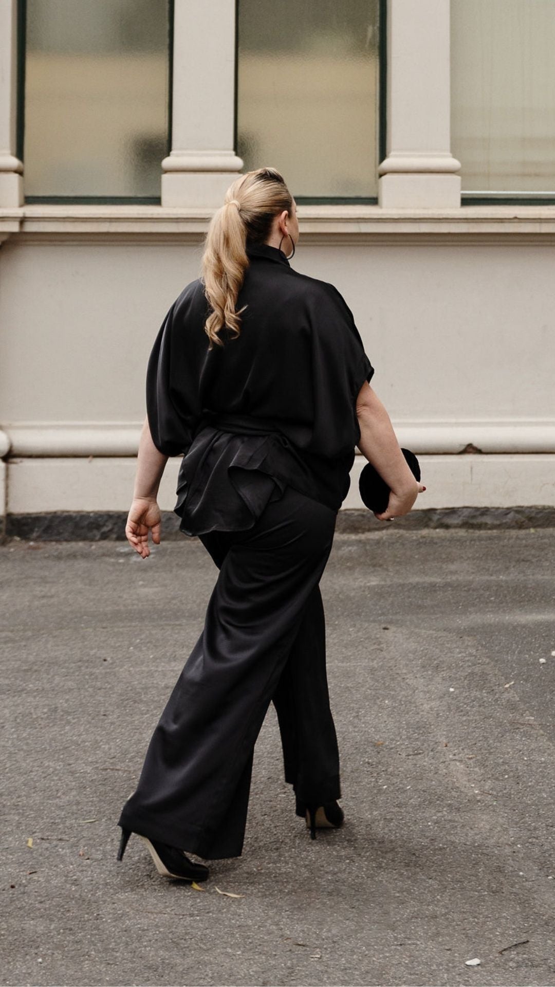 Olga Berg Rikki Quilted Velvet Bag - Black