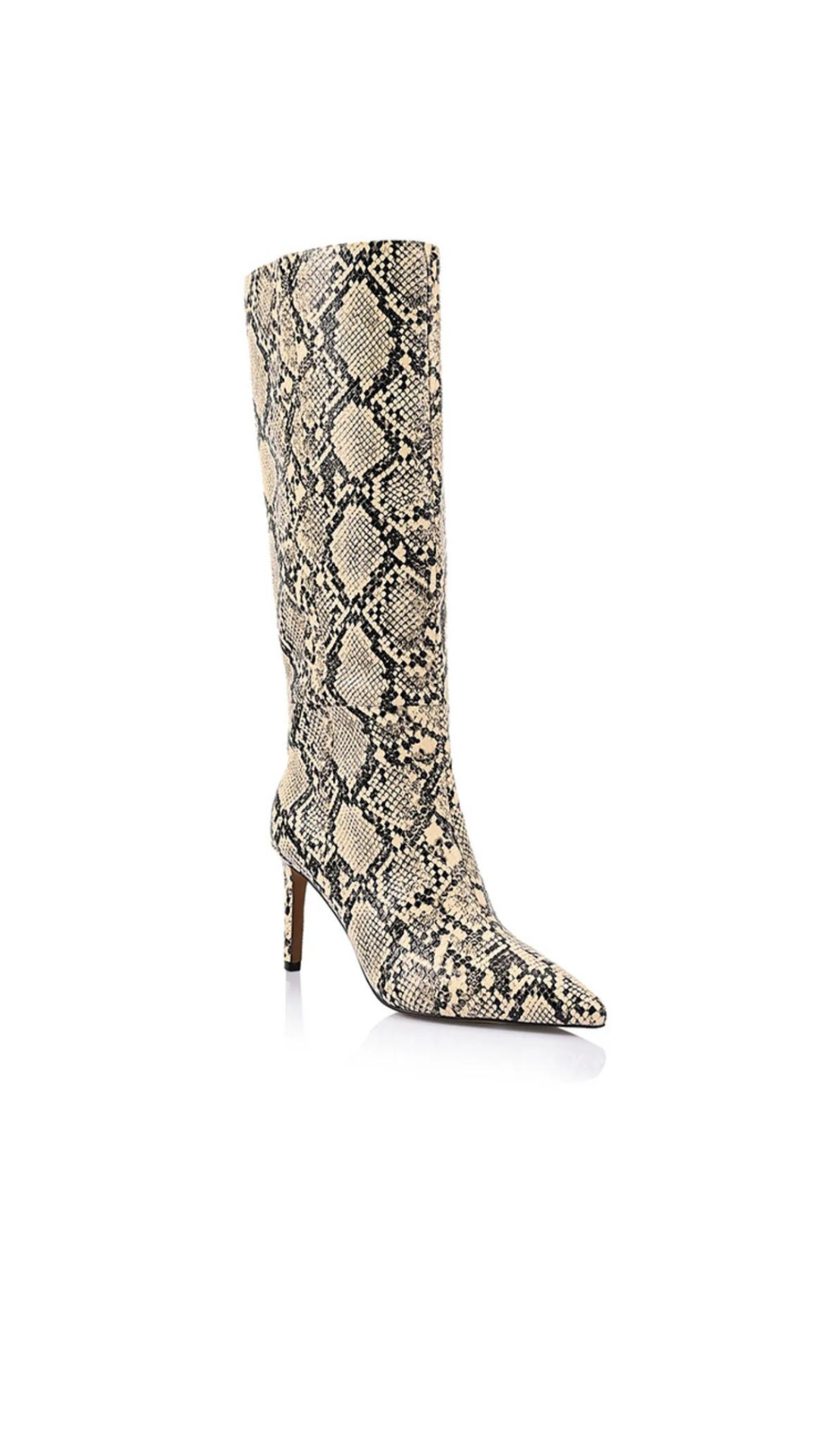 Lana Wilkinson - Huw Snake Print Leather Boots